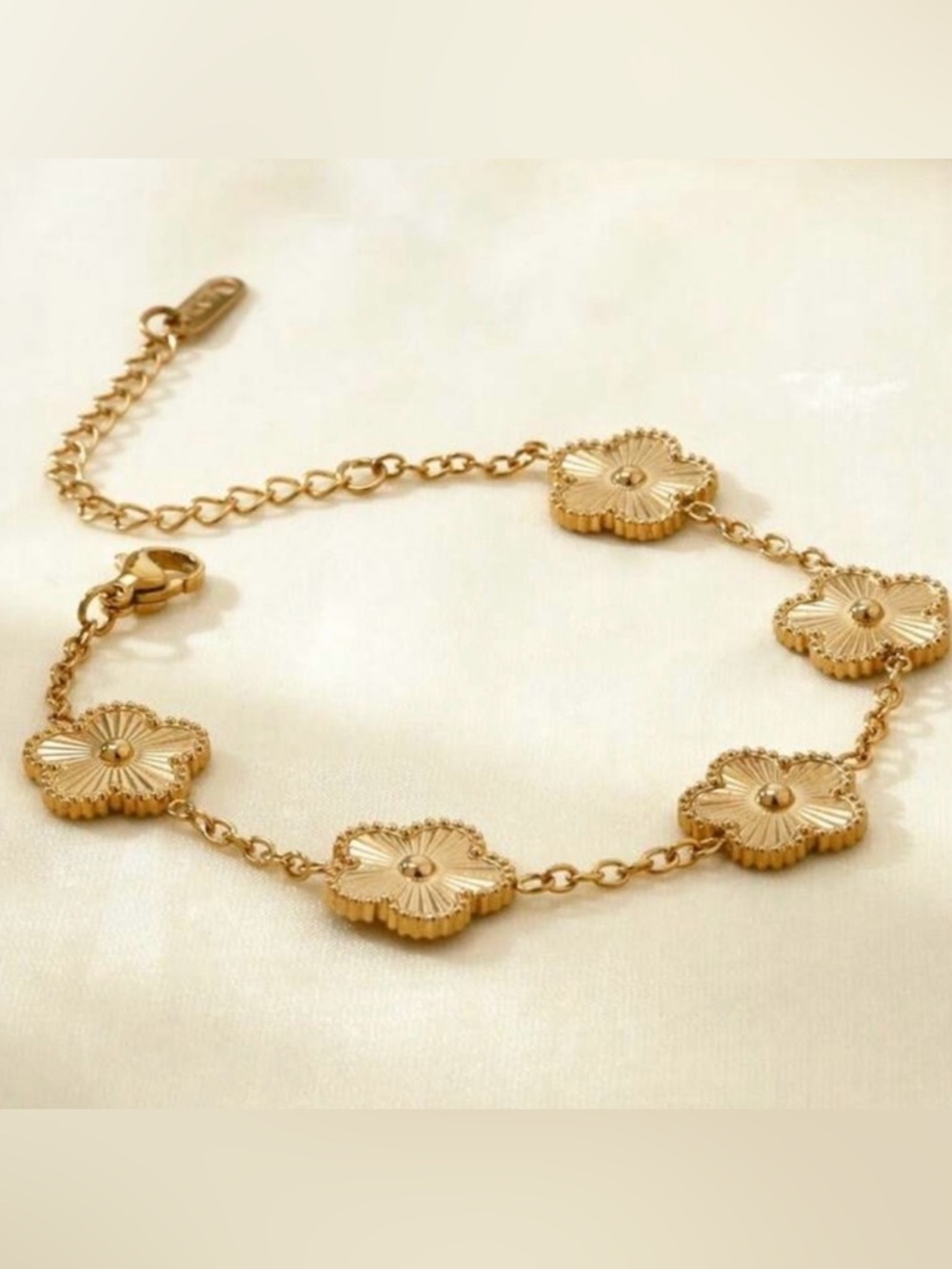 Target Gold Floral Link Bracelet for Women